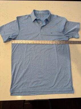 Vineyard Vines Men's Sankaty Polo in Light Blue. Size Medium.